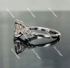 Doveggs side stone engagement ring semi-mount only(Exclusively to DovEggs Stones)
