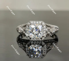 Doveggs split shank halo engagement ring only semi-mount only(Exclusively to DovEggs Stones)