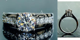 Doveggs channel set engagement ring only semi-mount only(Exclusively to DovEggs Stones)