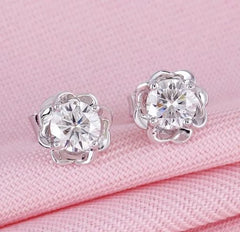 Doveggs flower shape stud earrings semi-mount only(Exclusively to DovEggs Stones)