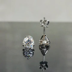 Doveggs solitaire stud earrings only semi-mount (Exclusively to DovEggs Stones)