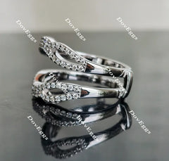 Tin’s Lace round half eternity moissanite/lab grown diamond enhancer/wedding band-7mm band width