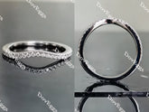 Doveggs round pave curved moissanite/lab grown diamond wedding band (wedding band only)-1.35mm band width