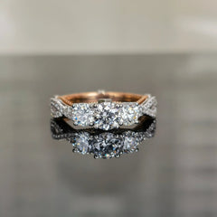 doveggs 1.1 carat round lab created diamond CVD engagement ring (size 7)