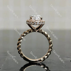 The Laura halo engagement ring semi-mount only(Exclusively to DovEggs Stones)
