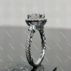 (size 7.75)Doveggs 2ct GHI color oval moissanite engagement SS ring