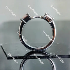 Doveggs baguette moissanite/lab grown diamond wedding band-2.2mm band width