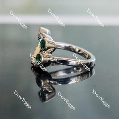 In Mayte honor: you are value round moissanite/lab grown diamond & colorded gem band-2.3mm band width