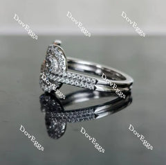 Doveggs round Infinity Knot moissanite/lab grown diamond wedding band-2.6mm band width