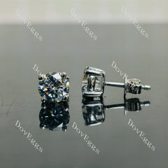 Doveggs 1ct/per round 2cttw Stardust Grey color sterling silver moissanite earrings