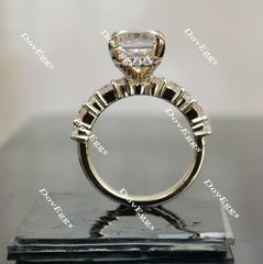 Doveggs radidant half eternity pave moissanite engagement ring (engagement ring only)