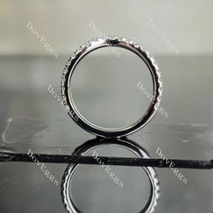Doveggs round moissanite/lab grown diamond wedding band for women-2.0mm band width