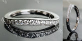 Doveggs round half eternity pave moissanite/lab grown diamond wedding band-1.9mm band width