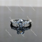 (size 6.25) Doveggs sterling silver 1ct round moissanite engagement ring
