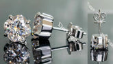 Doveggs solitaire cushion solitaire moissanite stud earrings for women