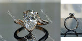 Stephanie’s Promise Pear channel Lab Grown Diamond Engagement Ring
