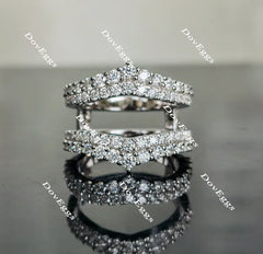 Doveggs moissanite guard ring/moissanite enhancer/lab diamond band-7.1mm band width