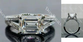 Amanda's Endless Fire Emerald Split Shanks Lab Grown Diamond Engagement Ring