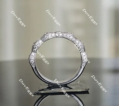 Doveggs anniversary Art deco moissanite/lab grown diamond wedding band-3.3mm band width