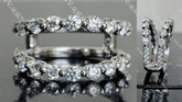 Doveggs round pave moissanite/lab grown diamond enhancer/wedding band(wedding band only)-7.6mm band width