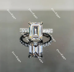Doveggs eternity pave engagement ring only semi-mount only(Exclusively to DovEggs Stones)