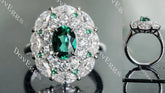 DovEggs double halo engagement ring semi-mount only(Exclusively to DovEggs Stones)
