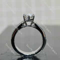 (size 7) Doveggs sterling silver 3ct Pear moissanite engagement ring