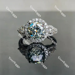 DovEggs halo engagement ring only semi-mount only(Exclusively to DovEggs Stones)