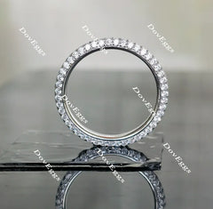 Doveggs full eternity pave moissanite /Lab grown diamond wedding band-2.7mm band width