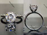 Doveggs round solitaire moissanite engagement ring
