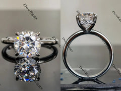 Doveggs round solitaire moissanite engagement ring