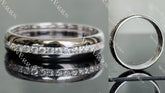Doveggs round full eternity channel set moissanite/lab grown diamond wedding band-5.4mm band width