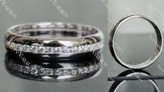 Doveggs round full eternity channel set moissanite/lab grown diamond wedding band-5.4mm band width