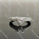 DovEggs halo channel set engagement ring only semi-mount only(Exclusively to DovEggs Stones)
