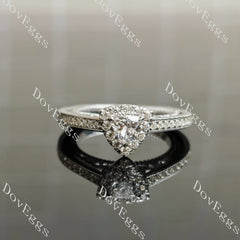 DovEggs halo channel set engagement ring only semi-mount only(Exclusively to DovEggs Stones)