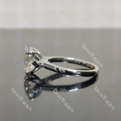 (size 5.5) Doveggs sterling silver 3ct Round moissanite engagement ring