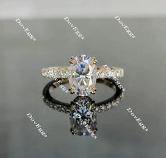 Miranda pave engagement ring only semi-mount only(Exclusively to DovEggs Stones)