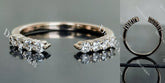 Doveggs round pave moissanite/lab grown diamond wedding band-1.7mm band width