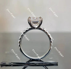 Doveggs eternity pave engagement ring only semi-mount only(Exclusively to DovEggs Stones)