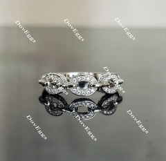 Doveggs Stacking moissanite/lab grown diamond wedding band for women-2.1mm band width