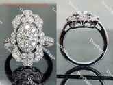 Doveggs round all color available halo pave zambia emerald colored gem engagement ring