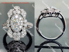 Doveggs round all color available halo pave zambia emerald colored gem engagement ring