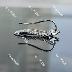 Doveggs moissanite/lab grown diamond dangle earrings for women