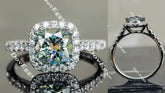 DovEggs cathedral halo pave engagement ring only semi-mount only(Exclusively to DovEggs Stones)