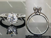 Doveggs classic 6 prongs solitaire style engagement ring semi-mount only(Exclusively to DovEggs Stones)