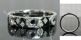 Doveggs star and moon round moissanite/lab grown diamond wedding band-3.5mm band width