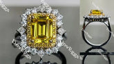 DovEggs double halo pave channel set engagement ring semi-mount only(Exclusively to DovEggs Stones)