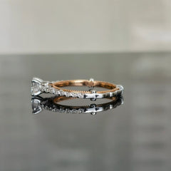 doveggs 0.5 carat round lab created diamond CVD engagement ring (size 7)