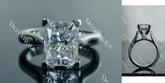 Doveggs radiant pave moissanite engagement ring