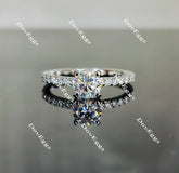 DovEggs half eternity pave round moissanite engagement ring